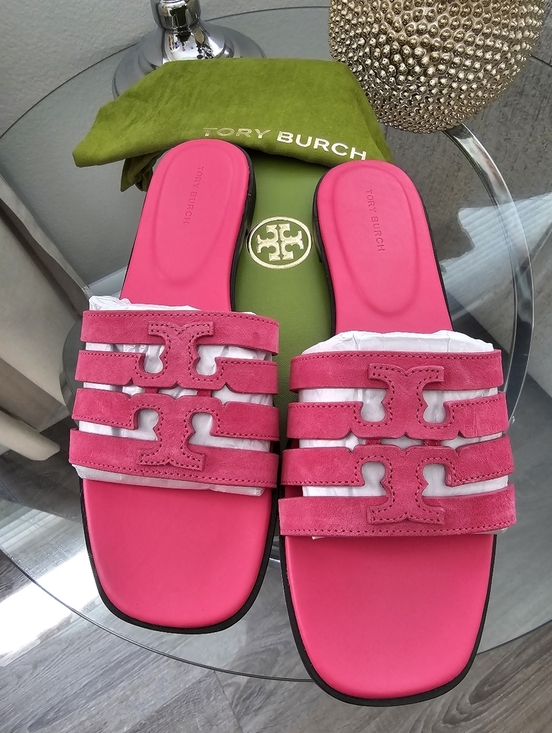 Tory Burch Shoes - Tory Burch Ines Slide Fuschia Pink.
